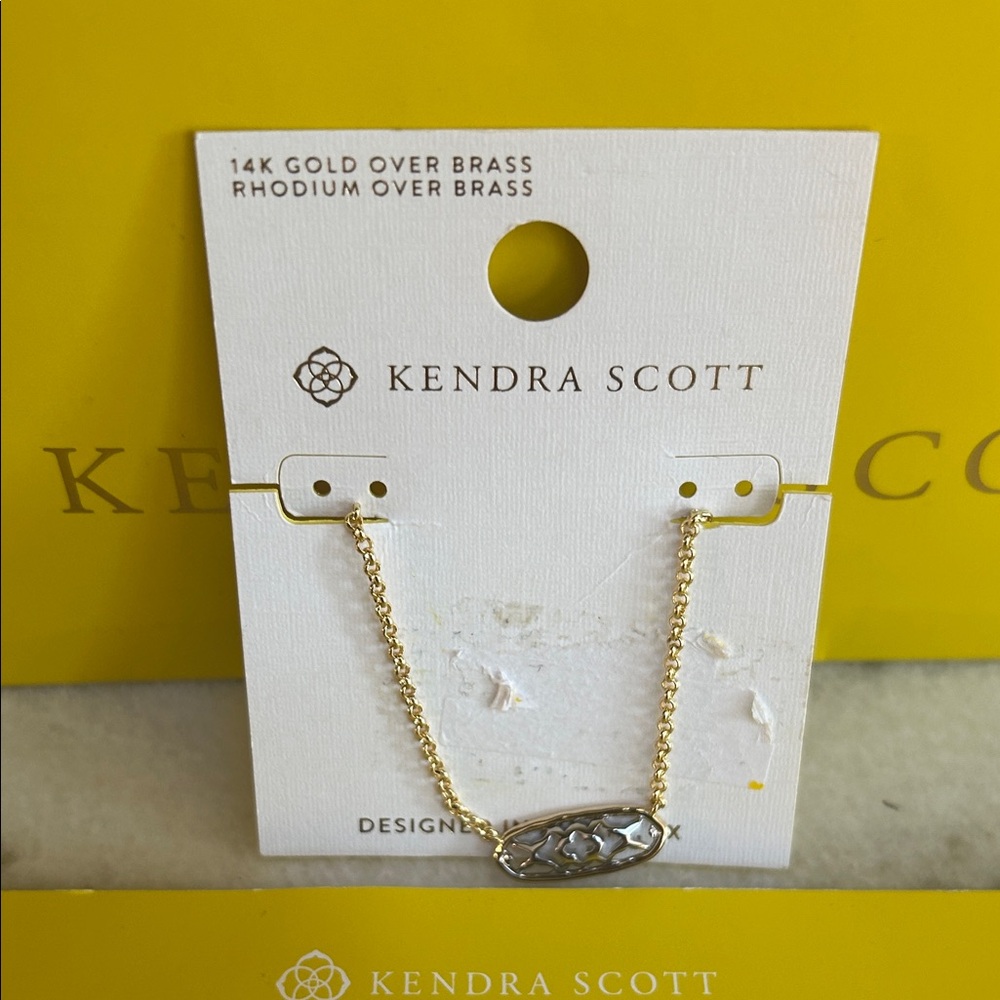 Kendra Scott Elisa Gold/ Silver Two Tone Filagree Necklace  New tags  fashion